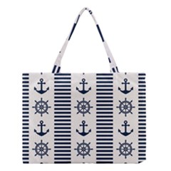 Nautical-seamless-pattern-vector-illustration Medium Tote Bag