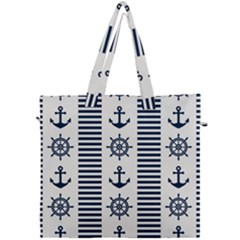 Nautical-seamless-pattern-vector-illustration Canvas Travel Bag