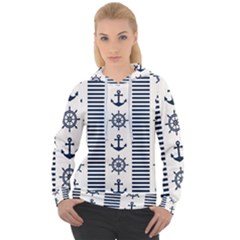 Nautical-seamless-pattern-vector-illustration Women s Overhead Hoodie by Jancukart