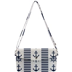 Nautical-seamless-pattern-vector-illustration Removable Strap Clutch Bag by Jancukart