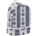 Nautical-seamless-pattern-vector-illustration Zip Bottom Backpack View2