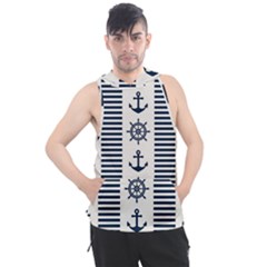 Nautical-seamless-pattern-vector-illustration Men s Sleeveless Hoodie