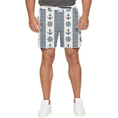 Nautical-seamless-pattern-vector-illustration Men s Runner Shorts