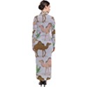 Camels-cactus-desert-pattern Turtleneck Maxi Dress View2