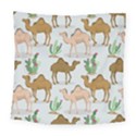 Camels-cactus-desert-pattern Square Tapestry (Large) View1