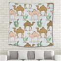 Camels-cactus-desert-pattern Square Tapestry (Large) View2