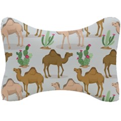 Camels-cactus-desert-pattern Seat Head Rest Cushion