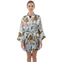 Camels-cactus-desert-pattern Long Sleeve Satin Kimono View1