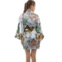 Camels-cactus-desert-pattern Long Sleeve Satin Kimono View2