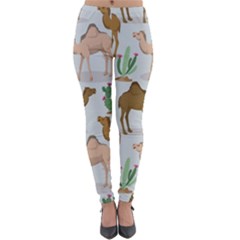 Camels-cactus-desert-pattern Lightweight Velour Leggings