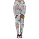 Camels-cactus-desert-pattern Lightweight Velour Leggings View2