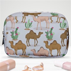 Camels-cactus-desert-pattern Make Up Pouch (small) by Jancukart