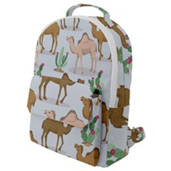 Camels-cactus-desert-pattern Flap Pocket Backpack (small)