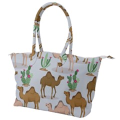 Camels-cactus-desert-pattern Canvas Shoulder Bag