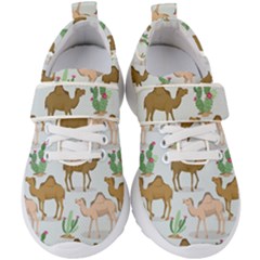 Camels-cactus-desert-pattern Kids  Velcro Strap Shoes by Jancukart