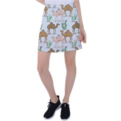 Camels-cactus-desert-pattern Tennis Skirt by Jancukart