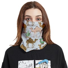 Camels-cactus-desert-pattern Face Covering Bandana (two Sides)