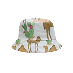 Camels-cactus-desert-pattern Bucket Hat (kids)