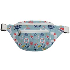 Nautical-marine-symbols-seamless-pattern Fanny Pack