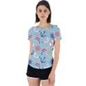 Nautical-marine-symbols-seamless-pattern Back Cut Out Sport Tee View1