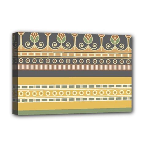 Seamless-pattern-egyptian-ornament-with-lotus-flower Deluxe Canvas 18  X 12  (stretched)