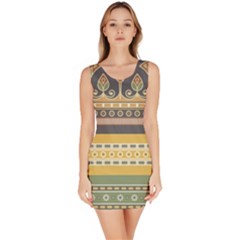 Seamless-pattern-egyptian-ornament-with-lotus-flower Bodycon Dress