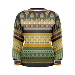 Seamless-pattern-egyptian-ornament-with-lotus-flower Women s Sweatshirt