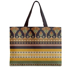 Seamless-pattern-egyptian-ornament-with-lotus-flower Zipper Mini Tote Bag by Jancukart