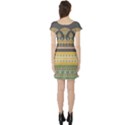 Seamless-pattern-egyptian-ornament-with-lotus-flower Short Sleeve Skater Dress View2