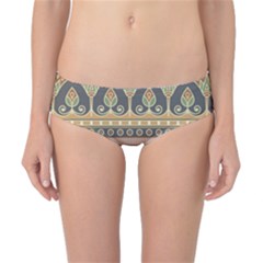 Seamless-pattern-egyptian-ornament-with-lotus-flower Classic Bikini Bottoms