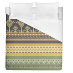 Seamless-pattern-egyptian-ornament-with-lotus-flower Duvet Cover (queen Size)