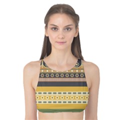 Seamless-pattern-egyptian-ornament-with-lotus-flower Tank Bikini Top