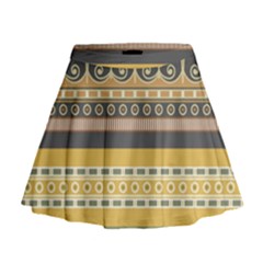 Seamless-pattern-egyptian-ornament-with-lotus-flower Mini Flare Skirt