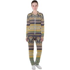 Seamless-pattern-egyptian-ornament-with-lotus-flower Casual Jacket And Pants Set