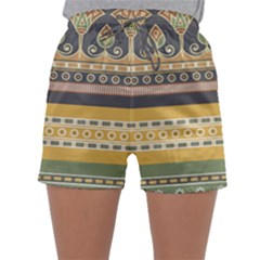 Seamless-pattern-egyptian-ornament-with-lotus-flower Sleepwear Shorts