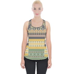 Seamless-pattern-egyptian-ornament-with-lotus-flower Piece Up Tank Top