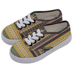 Seamless-pattern-egyptian-ornament-with-lotus-flower Kids  Classic Low Top Sneakers