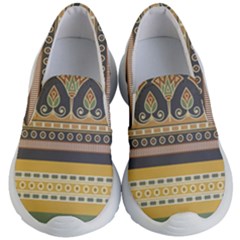 Seamless-pattern-egyptian-ornament-with-lotus-flower Kids Lightweight Slip Ons