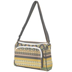 Seamless-pattern-egyptian-ornament-with-lotus-flower Front Pocket Crossbody Bag