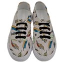 Vector-boho-doodle-feathers-seamless-pattern-illustration Men s Classic Low Top Sneakers View1