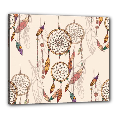 Coloured-dreamcatcher-background Canvas 24  X 20  (stretched)