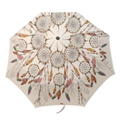 Coloured-dreamcatcher-background Folding Umbrellas