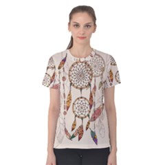 Coloured-dreamcatcher-background Women s Cotton Tee