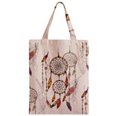 Coloured-dreamcatcher-background Zipper Classic Tote Bag