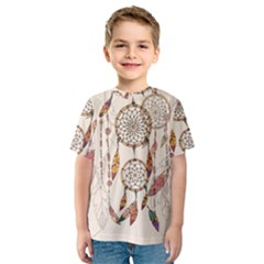 Coloured-dreamcatcher-background Kids  Sport Mesh Tee