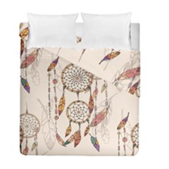 Coloured-dreamcatcher-background Duvet Cover Double Side (full/ Double Size) by Jancukart