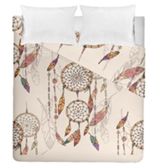 Coloured-dreamcatcher-background Duvet Cover Double Side (queen Size)