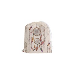 Coloured-dreamcatcher-background Drawstring Pouch (xs)