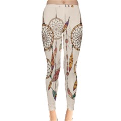 Coloured-dreamcatcher-background Inside Out Leggings