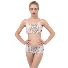 Coloured-dreamcatcher-background Layered Top Bikini Set